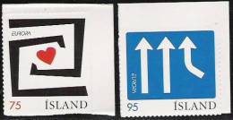 Island   2006 Yv.    Mi. 1135-6** MNH   Booklet Stamps Self Adhesive - 2006