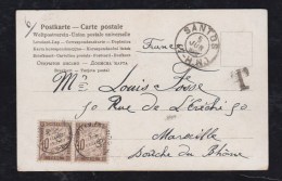 Brazil Brasil 1905 Postcard SANTOS To MASEILLE France With Postage Due - Brieven En Documenten