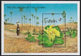 B5045a GAMBIA 1987, SG 723a Flowers Of Abuko Reserve, Costus  MNH - Gambia (1965-...)