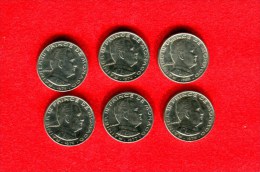 MONACO - RAINIER III -  LOT DE  6 X 1/2 FRANC   1968 - 1974 - 1975 - 1976 - 1977 - 1978 - CERTAINES A PETITS TIRAGES - 1960-2001 Nouveaux Francs