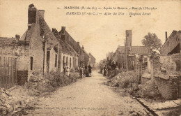62 Harnes . Rue De L'Hospice Apres La Guerre - Harnes