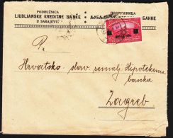 Yugoslavia 1924, Cover Ljubljana To Zagreb W./postmark Ljubljana - Lettres & Documents