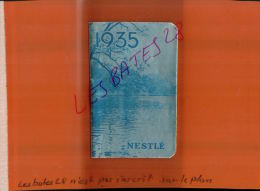 CALENDRIERS AGENDA PETIT FORMAT  CALENDRIER CHOCOLAT NESTLE  CALENDRIER  MEMENTO  1935  DIV  917 - Kleinformat : 1921-40