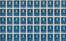 1940 Romania Roumanie Rumanien - King Michael 7 Lei , Full Sheet Of 50 Stamps As Scan Yv. 625 - Feuilles Complètes Et Multiples