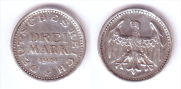 Germany 3 Mark 1924 F - 3 Marcos & 3 Reichsmark