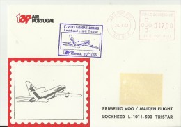 PORTUGAL ERST FLUG 1983 - Briefe U. Dokumente