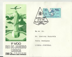 PORTUGAL ERST FLUG 1965 RIO DE JANIERIO - Covers & Documents