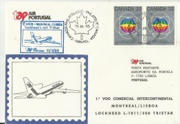 PORTUGAL ERST FLUG 1983  MONTREAL CANADA - Covers & Documents