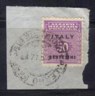 W955 - SICILIA Occ.Anglo Americana Frammentino Con Il 50 Cent - Occ. Anglo-américaine: Sicile