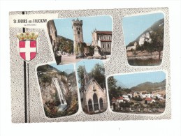 SAINT-JEOIRE En FAUCIGNY (Haute Savoie) - CPSM - 5 Vues + Blason + Voiture - écrite En 1966 - Saint-Jeoire