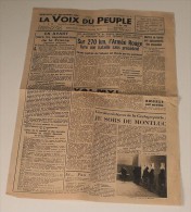 La Voix Du Peuple Du 20 Septembre 1944 - Francés