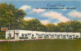 228251-Arkansas, Hot Springs, Central Court, Highway 7, Linen Postcard, Nationwide Specialty No F13943 - Hot Springs