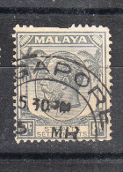 Malacca   -   1936.  George V.  8 C. Gray. - Federated Malay States