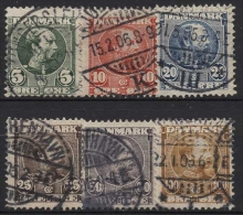 Dänemark 47/52 Gestempelt König Christian IX. - Revenue Stamps