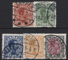 Dänemark 146/50 Gestempelt König Christian X. - Revenue Stamps