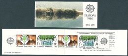 Greece 1986 Europa Booklet 2 Sets 2-side Perforation - Cuadernillos