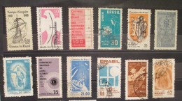 Brasile 1960 - 1967 Lot Used 12 Stamps - Gebruikt