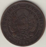 @Y@  Argentinië  2 Centavos  1884  ( 2747 ) - Argentine