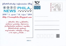 Czech Rep. / Postal Stat. (Pre2011/47) NEWSPHILA - Philatelic Information Blog, First Anniversary - Postcards