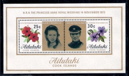 011106 Sc 78a MNH WEDDING PRINCESS ANNE AND CAPT. MARK PHILLIPS - Aitutaki