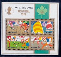 011108 Sc 130a MNH XXI OLYMPIC GAMES - MONTREAL, CANADA - Aitutaki