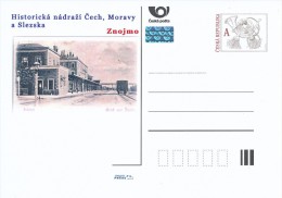 Czech Rep. / Postal Stat. (Pre2011/55) Historic Train Station In Bohemia, Moravia And Silesia (Znojmo) - Cartes Postales