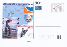 Czech Rep. / Postal Stat. (Pre2011/57) Dinosaurs From The Island Vega (2) Cryolophosaurus Ellioti - Cartoline Postali