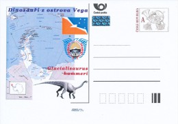 Czech Rep. / Postal Stat. (Pre2011/58) Dinosaurs From The Island Vega (3) Glacialisaurus Hammeri - Fossiles