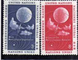 UNITED NATIONS NEW YORK - ONU - UN - UNO 1957 World Weather Watch, Meteorological Organization BALLOON  MNH - Unused Stamps