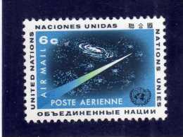 UNITED NATIONS NEW YORK - ONU - UN - UNO 1963 AIR MAIL POSTA AEREA OUTER SPACE SPAZIO MNH - Aéreo