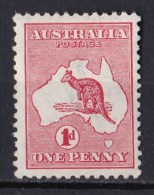Australia 1913 Kangaroo 1d Red 1st Watermark MH - Ungebraucht