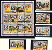 Niue 1979 Rowland Hill Centenary- Stamps & Transport Set Of 10 + Minisheet MNH - Niue