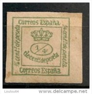 Timbres - Espagne - 1872-1873 - 1/4 - N° 130 - - Used Stamps