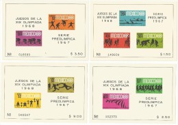 MEXIQUE  4 BLOCS NEUFS NON DENTELES JEUX OLYMPIQUES 1968 - Sommer 1968: Mexico