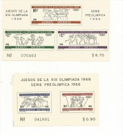 MEXIQUE 2 BLOCS NEUFS NON DENTELES JEUX OLYMPIQUES 1968 - Zomer 1968: Mexico-City