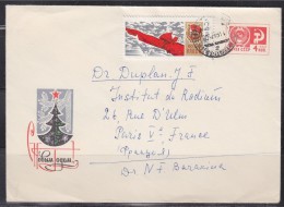 = Entier Postal Avec 1 Timbre En Complément D'affranchissement De Russie à Paris Enveloppe - 1960-69