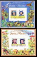 MONTSERRAT 1985. Queen Mother $3.50/$6 IMPERF.SPECIMEN Concorde Mushrooms Butterfly Rabbit Rat DeLuxe:2  Spécimen,Muster - Montserrat