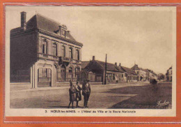 Carte Postale 62. Noeux-les-Mines  L'Hotel De Ville Et La Route Nationale  Trés Beau Plan - Noeux Les Mines