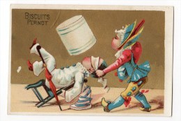 Chromo Pour Biscuits Pernot, Dijon, Genève, Pierrot, Guignol - Pernot