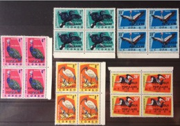 Belgian Congo - Katanga - Local Overprint - Stanleyville - 11/15 - Birds - Block Of 4 - MNH - Katanga