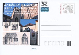 Czech Rep. / Postal Stat. (Pre2011/61) St. Agnes Convent In Prague; Reconstruction Of The Monastery (1986-2011) - Abdijen En Kloosters