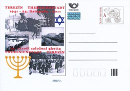Czech Rep. / Postal Stat. (Pre2011/62) 70th Anniversary Of The Ghetto Terezin - Theresienstadt (1941-2011) - Judaika, Judentum