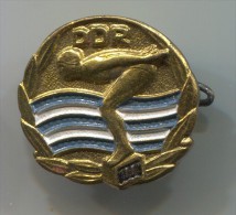 SWIMMING - East Germany, DDR, Pin, Badge - Natation