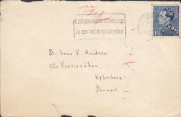 Belgium Flamme ANTWERPEN 194? Cover Lettre To Denmark German Censor Censure (2 Scans) - Covers & Documents