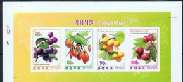 NORTH KOREA 2014 MEDICAL PLANTS STAMP STRIP IMPERFORATED - Medicinal Plants