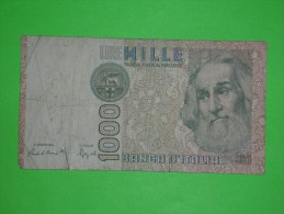 Italy,1000 Lire,mille Lire,banknote,paper Money,bill,geld - 1000 Lire