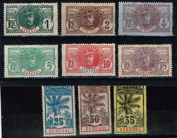 Sénégal - 1906 - N°30 à 35 (sauf 31 A), 37 à 39, MLH, Neufs Avec Traces De Charnières Ou Oblitérés - Neufs