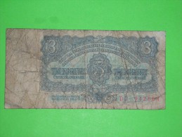 R!,Czechoslovakia,Ceskoslovenske 3 Korune,banknote,paper Money,bill,geld,vintage - Tchécoslovaquie