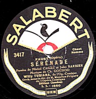 78 Trs - SALABERT 3417 - état TB -  Willy TUBIANA - SERENADE - RONDE DU VEAU D'OR - 78 Rpm - Gramophone Records