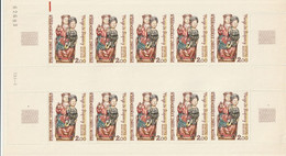 Feuille  Complète  D'Andorre Français De 10 Timbres Du N° 271. Vierge De Sispony - Nuovi